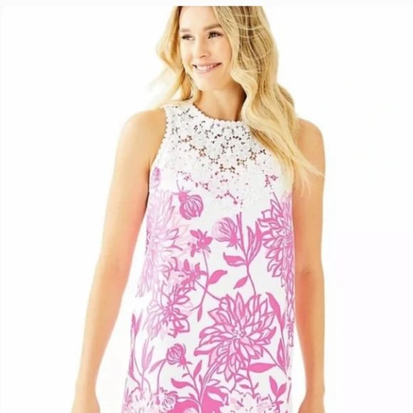 Lilly Pulitzer Nala Soft Shift Dress sizes 10 and 14 Resort White Caliente NWT - Picture 1 of 16